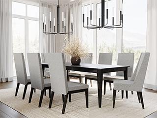 Dining Room furniture on display at Gavigan's showroom in Maryland