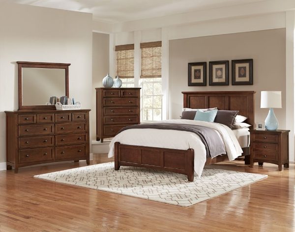 Bonanza mansion bedroom in cherry by Vaughan-Bassett, made in Galax, Virginia