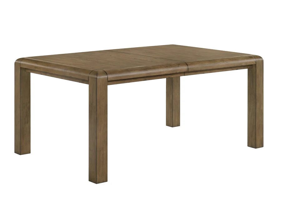 Crown Mark Cockrell two-tone extendable dining table with upholstered chairs and bench