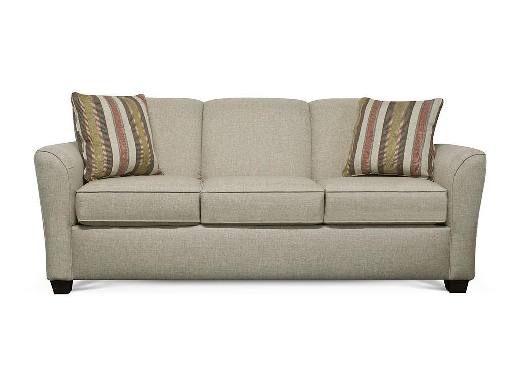England Smyrna contemporary sofa with channel-stitched back cushions