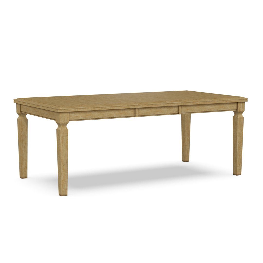 John Thomas Vista dining table with hickory top and contrasting painted base